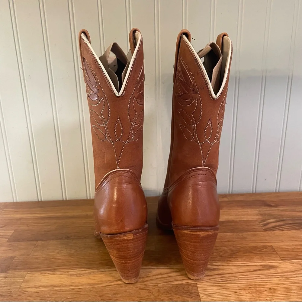 Vintage 80’s Acme Women’s Leather Cowboy Boots (9M) - Picture 5 of 11
